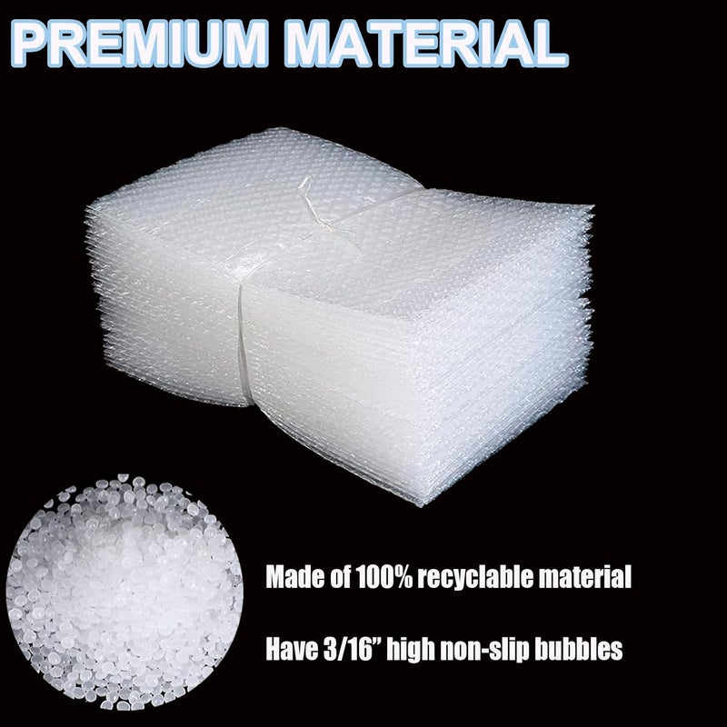 HANDRERLEE 50Pcs Clear Bubble Out Bag 8X10Inch, Bubble pouches wrap for Shipping,Double Walled Cushioning Bags for Moving,Packing and Extra Protecting Fragile Item - Image 3